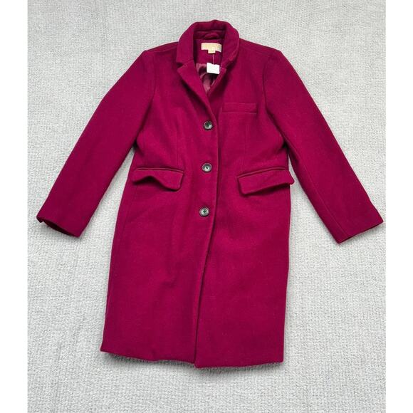 Michael Michael Kors Women's Pink Wool Blend Coat Size L #59763 - Picture 1 of 3